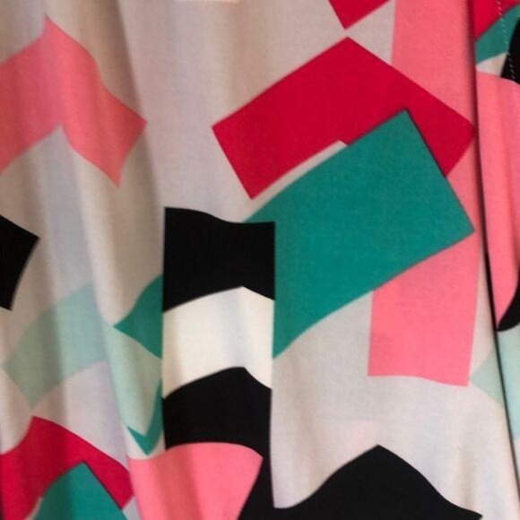 Worthington Petite PS Womens Abstract Print Wrap Blouse Multi-Color Long Sleeve - Picture 2 of 6